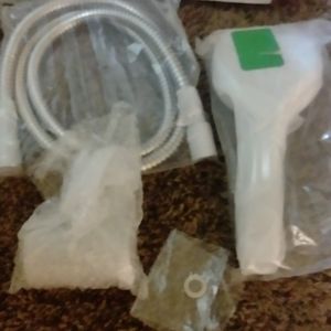 Hand shower with hose in crom